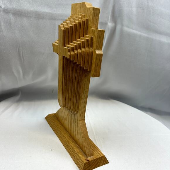 CROSS Wood Multi-layer one cut 1 piece 8 layers hand made unique rare - Picture 9 of 10